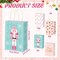 24 Pcs Pink Christmas Gift Bags with Tissue Paper Gingerbread Gift Bags Nutcracker Wrapping Bags with Handles for Xmas Holiday Winter Baby Shower Birthday Favor Gift Wrapping, 8 x 6 x 3 Inch